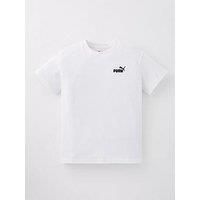 Puma Junior Boys Small Logo T-Shirt - Puma White