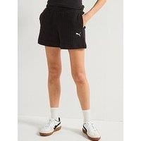 Puma Womens Wardrobe Essentials Shorts 3 Pointelle - Puma Black