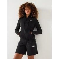 PUMA Womens Single Cat Full Zipped Hoodie Black 10