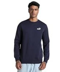 PUMA Mens Small No. 1 Logo Fl Crew Sweats, New Navy, XS EU