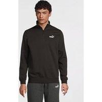 Puma Mens Essential Small No1 Logo Half Zip - Puma Black