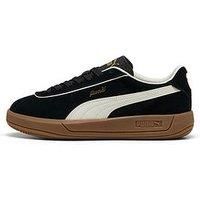 Puma Club Klassika SD Black Beige Gum Women Lifestyle Casual Shoes 400718-02