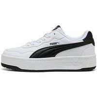 Puma Court Lally Skye White Black Women Platform Casual Shoes 400368-03