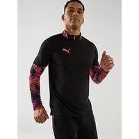 PUMA IndividualCUP Men/'s Football Shirt with Short Zip, Black, XXL