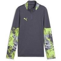 Puma Junior Individual Cup 1/4 Zip-Top - Grey