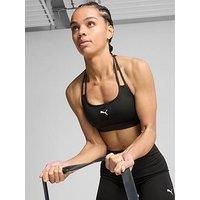 Puma Womens Training Move Strappy Low Support Sports Bra - Black