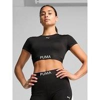 PUMA STRONG Short Sleeve Crew Crop Top T-Shirt - Womens