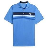 Puma Mens Golf West Polo - Blue Skies/Deep Navy
