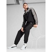 PUMA Woven Colourblock Tracksuit Full Zip Top Bottoms - Mens