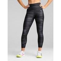 PUMA Women/'s Velocity Full Print Running Tights, Black, XS