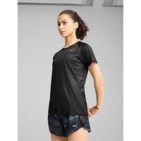 Puma Womens Running Velocity Printed T-Shirt - Black