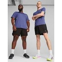 Puma Men'S Running Ultraweave 5 Inch Shorts - Black/Glowing Red