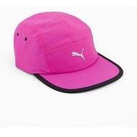 Puma Essentials 5 Panel Running Cap Purple Lightweight Run Moisture Wicking Hat