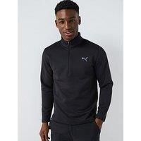 Puma Mens Golf Pebble 1/4 Zip -Black - Puma Black