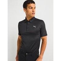 Puma Mens Golf Icon Heather Polo 2.0 -Black