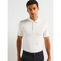 Puma Mens Golf Icon Heather Polo 20 - Warm White Heather