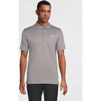 Puma Mens Golf Icon Heather Polo 20 - Grey