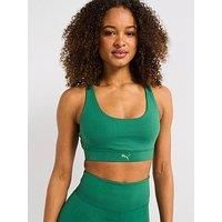 Puma Womens Training Evolve Mid Impact Bra - Green