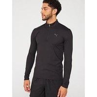 Puma Men'S Training Evolve Slim Fit 1/2 Zip Top - Black