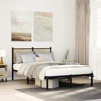 Metal Bed Frame without Mattress Sonoma Oak 120x190 cm Small Double