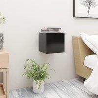 Bedside Cabinet Black 30.5x30x30 cm Engineered Wood