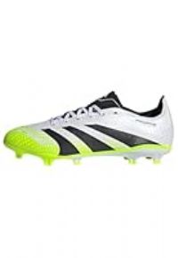 adidas Unisex Predator League Firm Multi Ground Football Boots, Cloud White/Core Black/Lucid Lemon, 12 UK