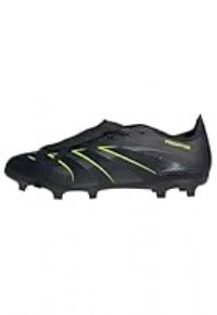 adidas Unisex Predator League Fold-Over Tongue Firm Multi Ground Football Boots, Core Black/Carbon/Lucid Lemon, 7 UK