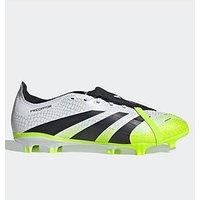 adidas Unisex Predator League Fold-Over Tongue Firm Multi Ground Football Boots, Cloud White/Core Black/Lucid Lemon, 11 UK