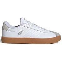 adidas Women/'s VL Court 3.0 Shoes, FTWR White/FTWR White/Silver met, 5 UK