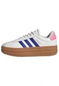 adidas Women/'s VL Court Bold Shoes, Core White/Semi Lucid Blue/Bliss Pink, 6 UK