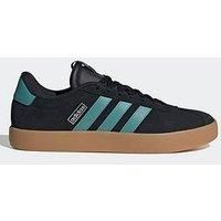 adidas Men/'s VL Court 3.0 Shoes, Core Black/Powder Teal/Silver Metallic, 7 UK