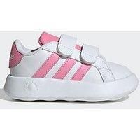 adidas Unisex Baby Grand Court 2.0 Shoes Kids Tennis Shoes, FTWR White Bliss Pink Core Black, 6 UK Child