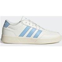 adidas Women/'s BREAKNET 3.0 Shoes, core White/Glow Blue/Off White, 4 UK