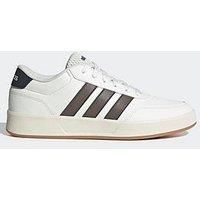 adidas Men/'s BREAKNET 3.0 Shoes, core White/Earth strata/Grey six, 10 UK