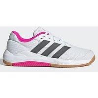 adidas Women/'s Dropset Base Training Shoes, Cloud White/Grey Five/Shock Pink, 5 UK