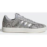 adidas Women/'s VL Court 3.0 Shoes, Grey Two/Silver met./Off White, 7 UK