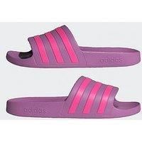 adidas Women/'s Adilette Aqua Slides Flip-Flop, preloved Purple/Lucid Pink/preloved Purple, 7 UK