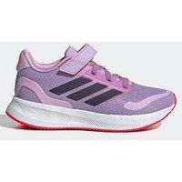 adidas RUNFALCON 5 Shoes Kids Running, Powder Plum/Aurora Plum/Lucid Red, 10 UK Child