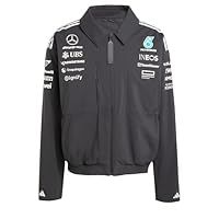 adidas Men/'s MERCEDES - AMG PETRONAS FORMULA ONE TEAM TEAM JACKET MEN, Black/White, XS