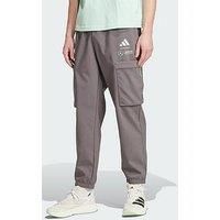 adidas Men/'s Mercedes - AMG Petronas Formula ONE Team Premium Woven Pant Men, Grey strata/Frozen Green, XL