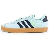 adidas Women/'s VL Court 3.0 Shoes, Semi Flash Aqua/Aurora Ink/Lucid Lemon, 4 UK