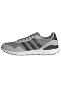 adidas Men/'s Run 60s 4.0 Shoes, Grey Three/Core Black/Grey Two, 12.5 UK