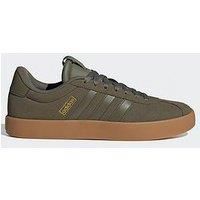 adidas Men/'s VL Court 3.0 Shoes, Olive strata/Olive strata/Gold met, 8 UK