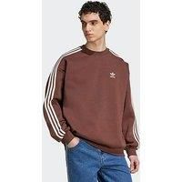 Adidas Originals Men'S Adicolor Oversized Crew - Brown