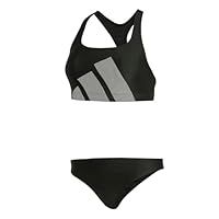 adidas Women/'s Big Bars C-Back Bikini Set, Black, 40