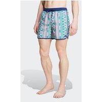 Adidas Mens Tom Daley Swim Shorts - Blue / Pink / Green