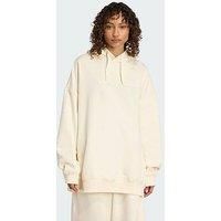 Adidas Originals Essentials Linear Hoodie Oversized - Cream/White