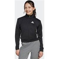 Adidas Girls Junior Training Game & Go Full Zip Jacket - Black