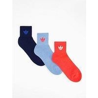 Adidas Originals Unisex 1/4 Socks 3 Pack - Multi