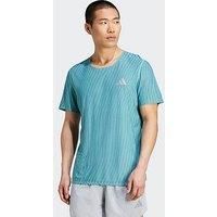 adidas Adi365 Running Climacool+ T-Shirt, Recycled Polyester, Turquoise